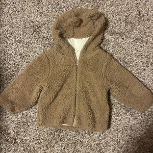 Quincy Mae Sherpa zip up hoodie